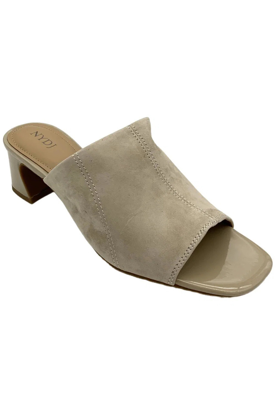 NYDJ Women's Gwen Heeled Mules Suede Sand - Medium
